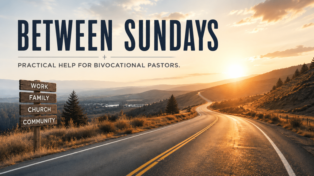 Welcome to Between Sundays… a place of practical encouragement and biblical wisdom for bivocational and small church pastors. Because ministry isn't lived only on Sundays; it's lived faithfully every day in between.